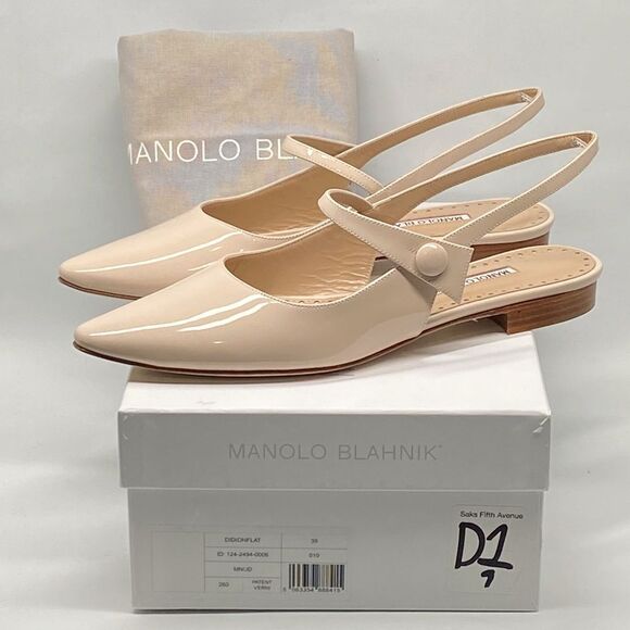 Manolo Blahnik Didion Patent Leather Flats size 39 - Picture 9 of 11